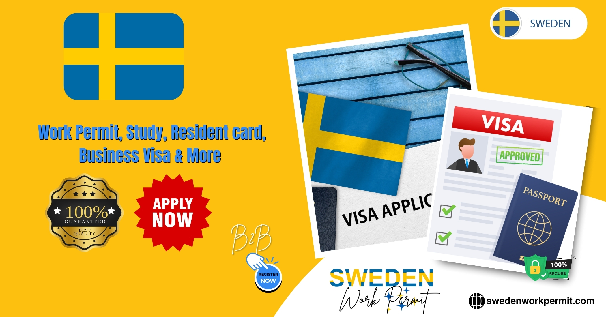 Sweden Work Permit Visa and Business Resident Visa Requirements for Mozambican Citizens